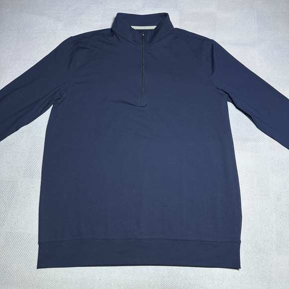 NEW Straight Down Ballard 1/4 Zip Golf Pullover Mens Medium Navy Performance NWT - Picture 3 of 13